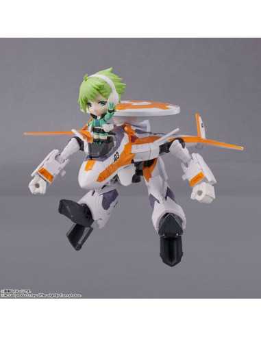 es::Macross Delta Vehículo con Figura Tiny Session VF-31E Siegfried (Chuck Mustang Use) with Reina Prowler 10 cm