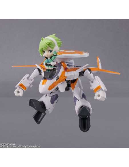 es::Macross Delta Vehículo con Figura Tiny Session VF-31E Siegfried (Chuck Mustang Use) with Reina Prowler 10 cm