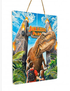 es::Jurassic Park Póster de madera WoodArts 3D Rex Attack 30 x 40 cm 2
