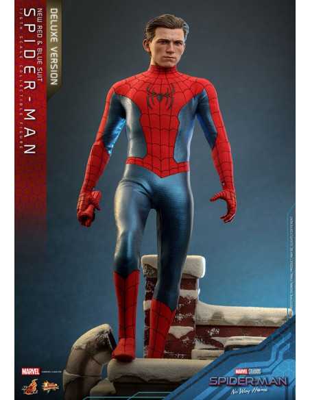 es::Spider-Man: No Way Home Figura Movie Masterpiece 1/6 Spider-Man (New Red and Blue Suit) (Deluxe Version) Hot Toys 28 cm