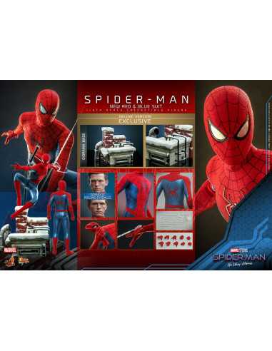 es::Spider-Man: No Way Home Figura Movie Masterpiece 1/6 Spider-Man (New Red and Blue Suit) (Deluxe Version) Hot Toys 28 cm
