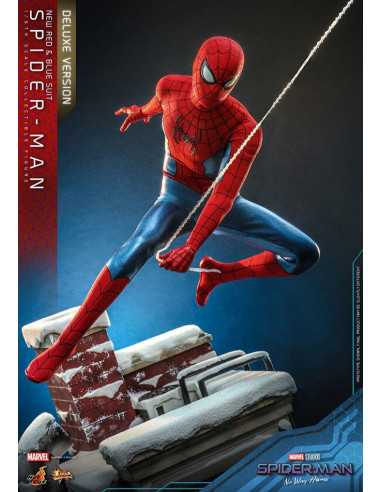 es::Spider-Man: No Way Home Figura Movie Masterpiece 1/6 Spider-Man (New Red and Blue Suit) (Deluxe Version) Hot Toys 28 cm