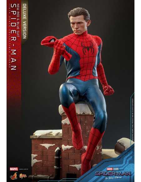 es::Spider-Man: No Way Home Figura Movie Masterpiece 1/6 Spider-Man (New Red and Blue Suit) (Deluxe Version) Hot Toys 28 cm