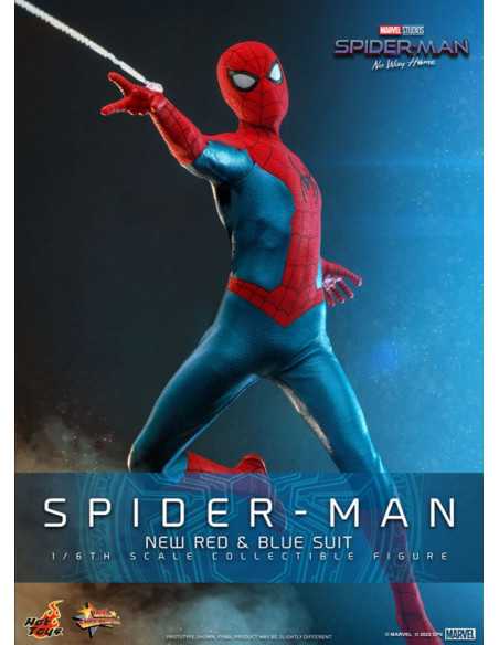 es::Spider-Man: No Way Home Figura Movie Masterpiece 1/6 Spider-Man (New Red and Blue Suit) Hot Toys 28 cm