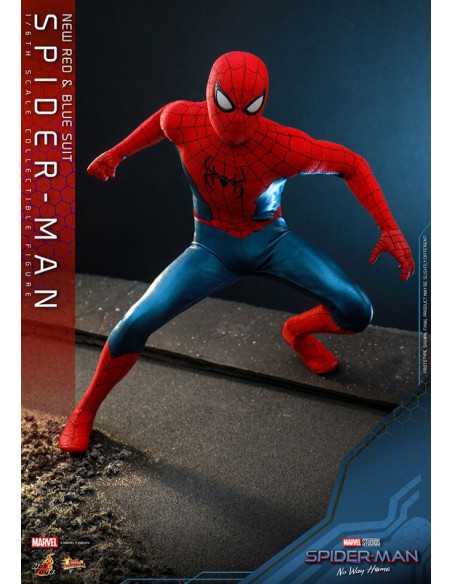 es::Spider-Man: No Way Home Figura Movie Masterpiece 1/6 Spider-Man (New Red and Blue Suit) Hot Toys 28 cm