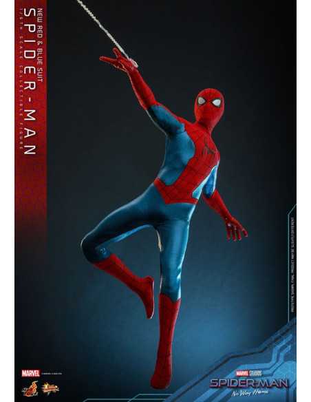 es::Spider-Man: No Way Home Figura Movie Masterpiece 1/6 Spider-Man (New Red and Blue Suit) Hot Toys 28 cm