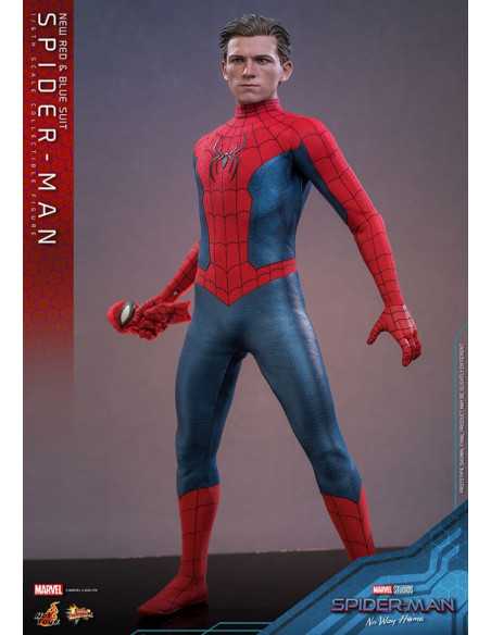 es::Spider-Man: No Way Home Figura Movie Masterpiece 1/6 Spider-Man (New Red and Blue Suit) Hot Toys 28 cm