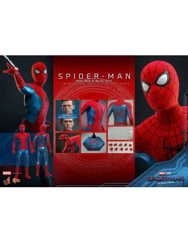 es::Spider-Man: No Way Home Figura Movie Masterpiece 1/6 Spider-Man (New Red and Blue Suit) Hot Toys 28 cm