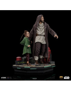 es::Star Wars Obi-Wan Kenobi Estatua Deluxe Art Scale 1/10 Obi-Wan & Young Leia 20 cm 2