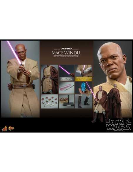 es::Star Wars Episode II Figura 1/6 Mace Windu Hot Toys 32 cm