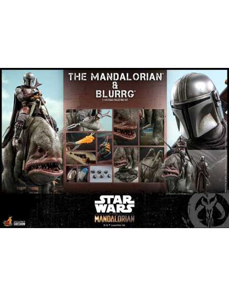 es::Star Wars The Mandalorian Pack 2 Figuras 1/6 The Mandalorian y Blurrg Hot Toys 37 cm es::Star Wars The Mandalorian Pack 2 Figuras 1/6 The Mandalorian y Blurrg Hot Toys 37 cm