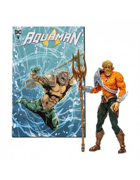 es::DC Page Punchers Figura & Cómic Aquaman 18 cm