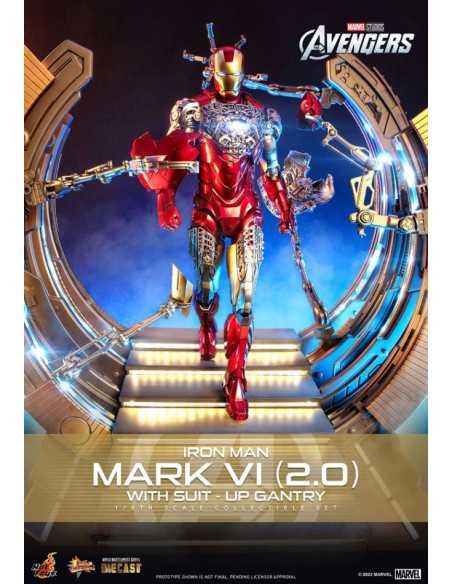 es::Marvel's The Avengers Figura 1/6 Iron Man Mark VI (2.0) with Suit-Up Gantry Hot Toys 32 cm
