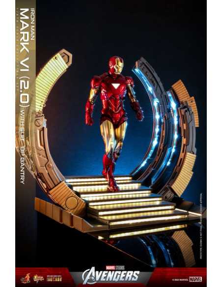 es::Marvel's The Avengers Figura 1/6 Iron Man Mark VI (2.0) with Suit-Up Gantry Hot Toys 32 cm