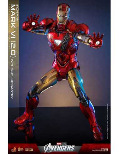 es::Marvel's The Avengers Figura 1/6 Iron Man Mark VI (2.0) with Suit-Up Gantry Hot Toys 32 cm