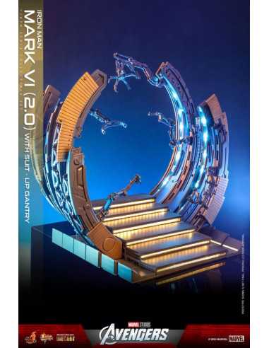 es::Marvel's The Avengers Figura 1/6 Iron Man Mark VI (2.0) with Suit-Up Gantry Hot Toys 32 cm