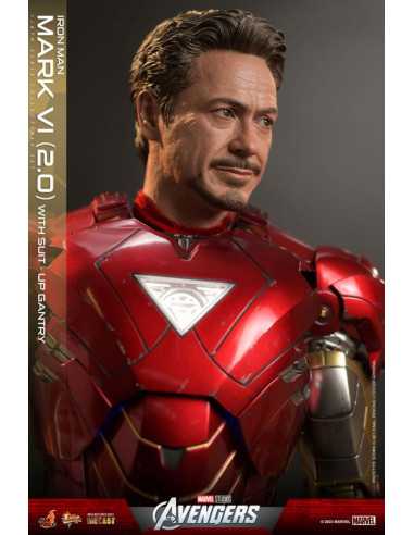 es::Marvel's The Avengers Figura 1/6 Iron Man Mark VI (2.0) with Suit-Up Gantry Hot Toys 32 cm