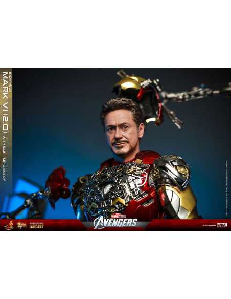 es::Marvel's The Avengers Figura 1/6 Iron Man Mark VI (2.0) with Suit-Up Gantry Hot Toys 32 cm