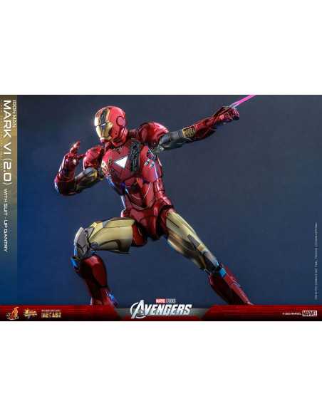 es::Marvel's The Avengers Figura 1/6 Iron Man Mark VI (2.0) with Suit-Up Gantry Hot Toys 32 cm