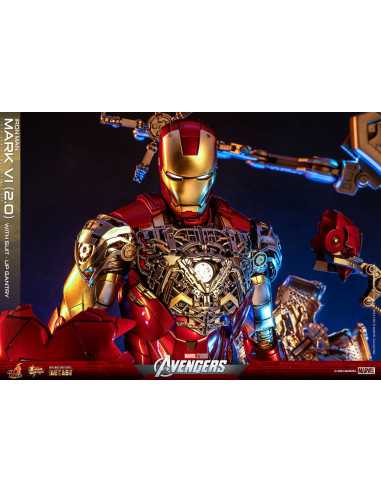 es::Marvel's The Avengers Figura 1/6 Iron Man Mark VI (2.0) with Suit-Up Gantry Hot Toys 32 cm