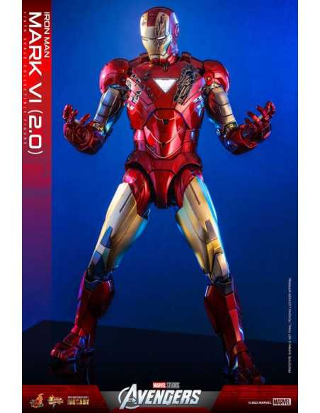 Avengers - Figura Mech Strike de Iron Man de 15 cm con accesorio de batalla  - Marvel