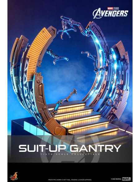 es::Marvel's The AvengersSet Accesorios Accessories Collection Series Iron Man Suit-Up Gantry Hot Toys 