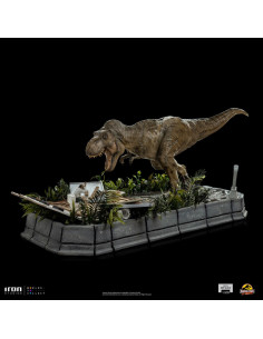 es::Jurassic Park Estatua 1/20 Demi Art Scale T-Rex attacks Donald Gennaro 30 cm 2