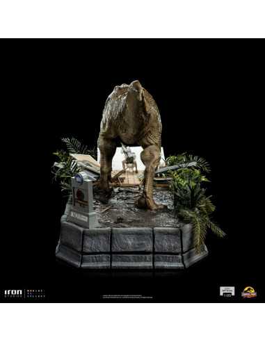 es::Jurassic Park Estatua 1/20 Demi Art Scale T-Rex attacks Donald Gennaro 30 cm