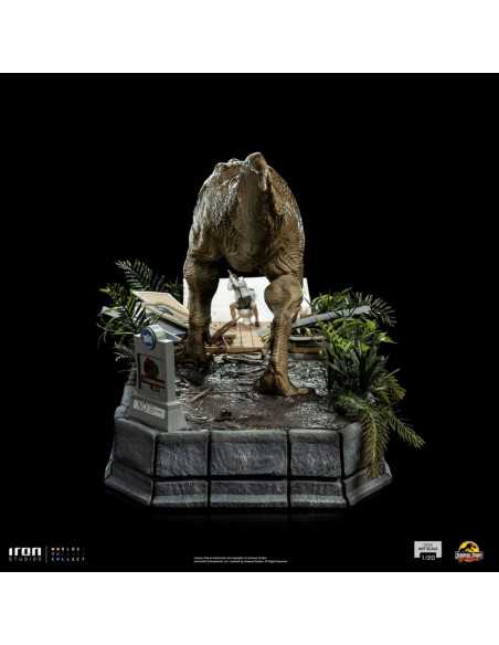 es::Jurassic Park Estatua 1/20 Demi Art Scale T-Rex attacks Donald Gennaro 30 cm