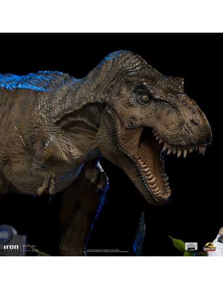 es::Jurassic Park Estatua 1/20 Demi Art Scale T-Rex attacks Donald Gennaro 30 cm