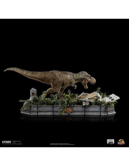es::Jurassic Park Estatua 1/20 Demi Art Scale T-Rex attacks Donald Gennaro 30 cm