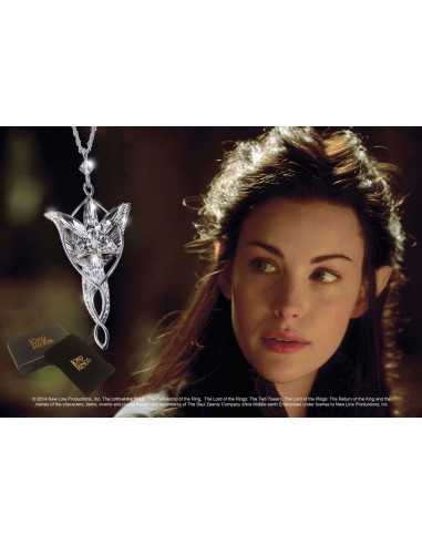 es::El Señor de los Anillos Réplica Colgante Arwen´s Evenstar (bañado en plata)