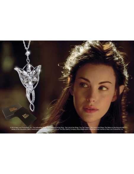 es::El Señor de los Anillos Réplica Colgante Arwen´s Evenstar (bañado en plata)