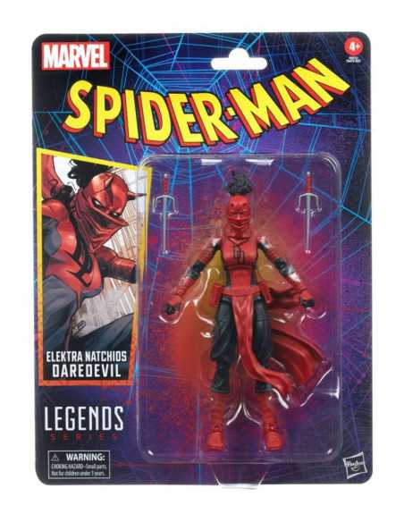 es::Spider-Man Marvel Legends Figura Retro Collection Elektra Natchios Daredevil 15 cm