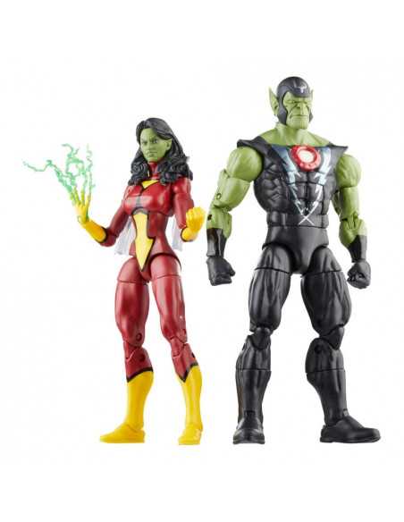 es::Marvel Legends Series Pack de 2 Figuras Skrull Queen & Super-Skrull 15 cm