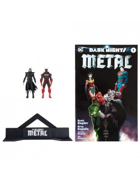 es::DC Page Punchers Figuras & Cómic Batman Who Laughs & Red Death (Dark Nights Metal 1) 8 cm