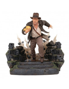 es::Indiana Jones Raiders of the Lost Ark Gallery Diorama Deluxe Indiana Jones (Escape with Idol) 26 cm