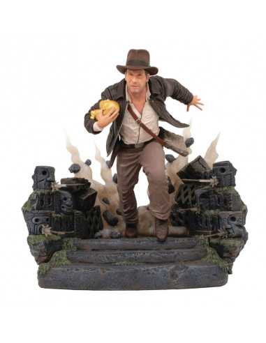 es::Indiana Jones Raiders of the Lost Ark Gallery Diorama Deluxe Indiana Jones (Escape with Idol) 26 cm