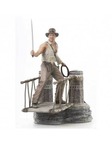 es::Indiana Jones and the Temple of Doom Gallery Diorama Deluxe Indiana Jones (Rope Bridge Standoff) 28 cm
