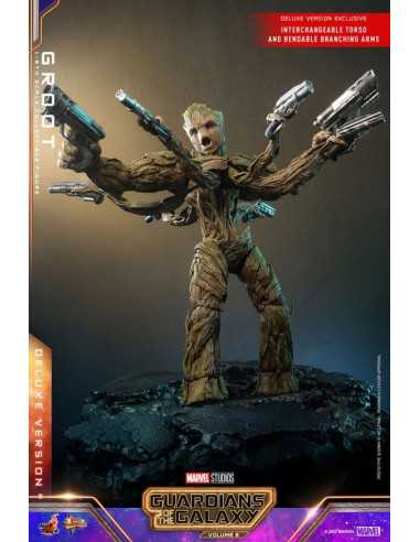 es::Guardianes de la Galaxia Vol. 3 Figura 1/6 Groot (Deluxe Version) Hot Toys 32 cm