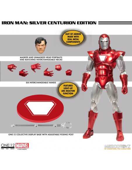 es::Marvel Figura 1/12 Iron Man (Silver Centurion Edition) One:12 Collective 16 cm