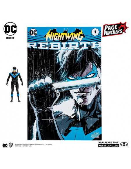 es::DC Page Punchers Figura & Cómic Nightwing (DC Rebirth) 8 cm
