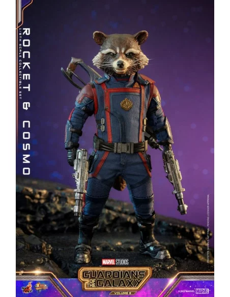 es::Guardianes de la Galaxia Vol. 3 Figuras 1/6 Rocket & Cosmo Hot Toys 16 cm