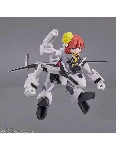 es::Macross Delta Vehículo con Figura Tiny Session VF-31F Siegfried (Messer Ihlefeld Use) with Kaname Buccaneer 10 cm