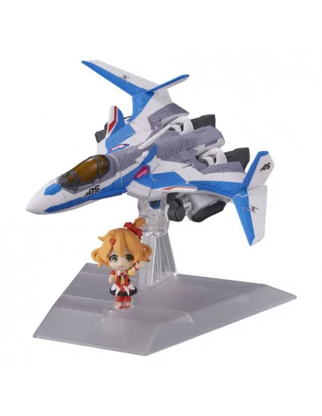 es::Macross Delta Vehículo con Figura Tiny Session VF-31J Siegfried (Hayate Immelmann Use) with Freyja Wion 10 cm