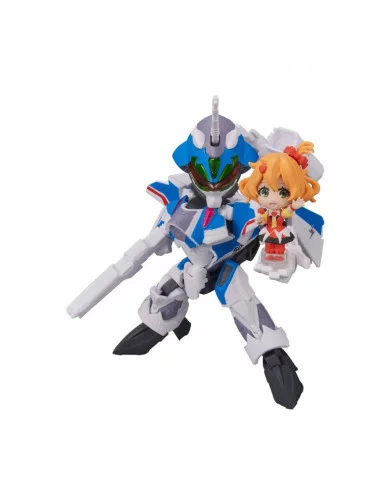 es::Macross Delta Vehículo con Figura Tiny Session VF-31J Siegfried (Hayate Immelmann Use) with Freyja Wion 10 cm