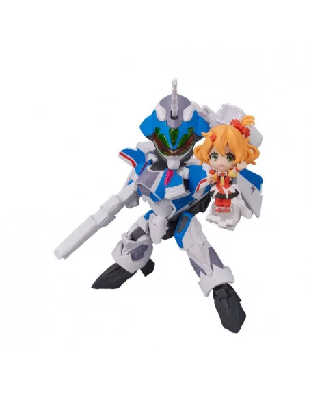 es::Macross Delta Vehículo con Figura Tiny Session VF-31J Siegfried (Hayate Immelmann Use) with Freyja Wion 10 cm