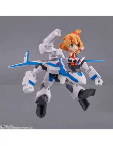 es::Macross Delta Vehículo con Figura Tiny Session VF-31J Siegfried (Hayate Immelmann Use) with Freyja Wion 10 cm