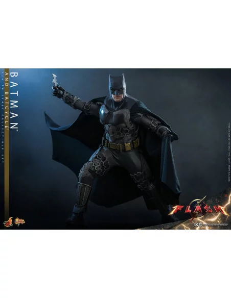 es::The Flash Set de figuras 1/6 Batman & Batcycle Hot Toys 30 cm 