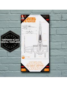 es::Star Wars Episodio VII: X-Wing Planos Póster de vidrio 60 x 30 cm